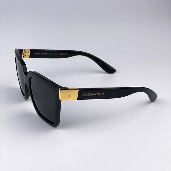 D&G DG6165  501/87 Sunglasses Black Gray Square Women main image 5